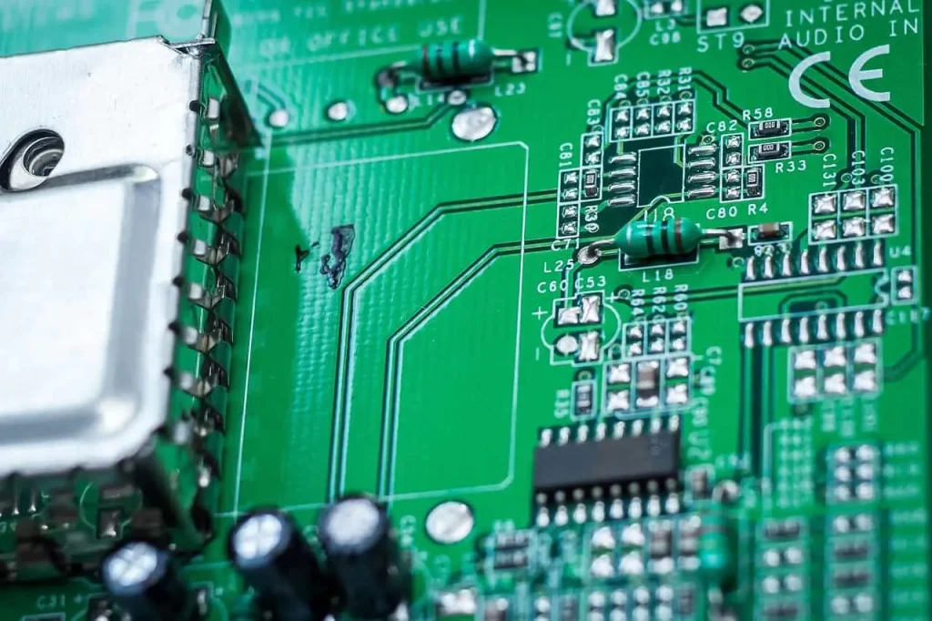 Electronic components mounted on PCB for professional assembly service