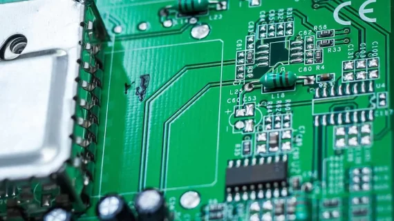 Electronic components mounted on PCB for professional assembly service
