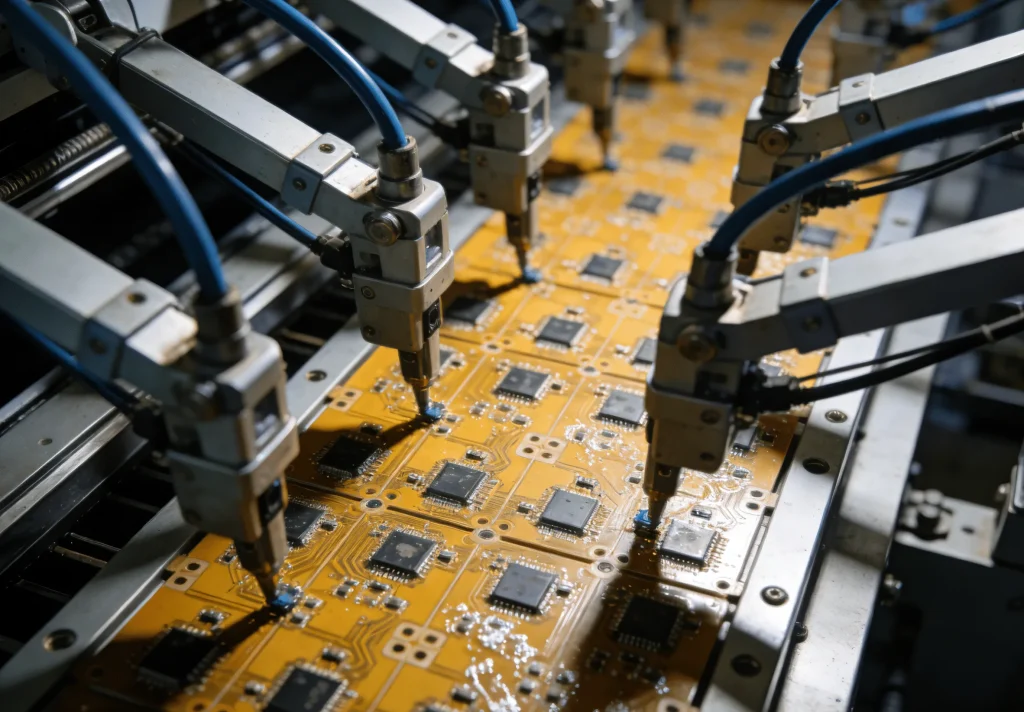 Automated PCB manufacturing and assembly process for electronic products