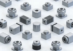 Precision electronic hardware components for industrial manufacturing applications