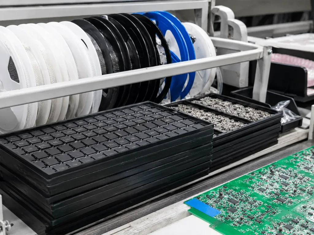 SMT component kitting area for PCB assembly cost and material planning
