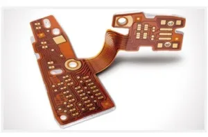 Flexible PCB showing assembly areas that require risk inspection
