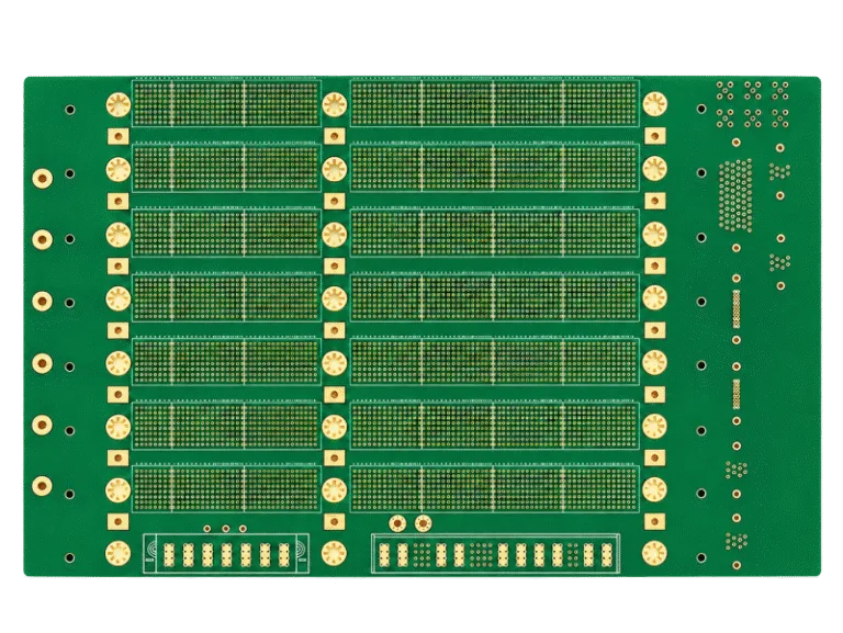 Multilayer PCB with copper-filled microvias and epoxy-filled vias