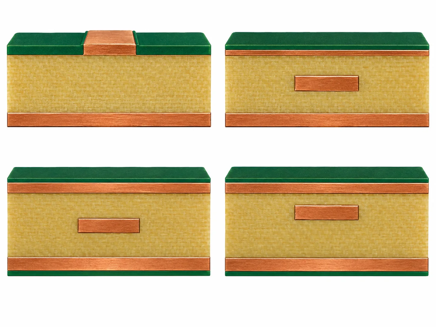 Four controlled impedance PCB transmission line structures in cross section