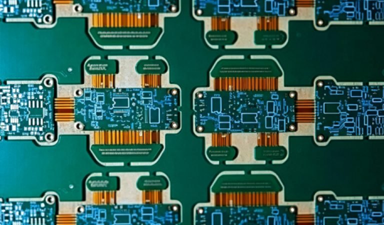 Rigid-Flex PCB with FR4 Stiffeners and Hard Gold Plating (6-Layer Custom)