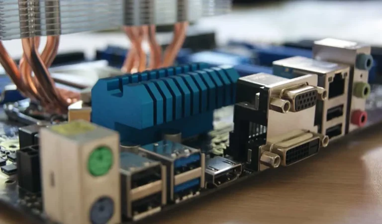 PCB assembly with connectors inductors and electronic components